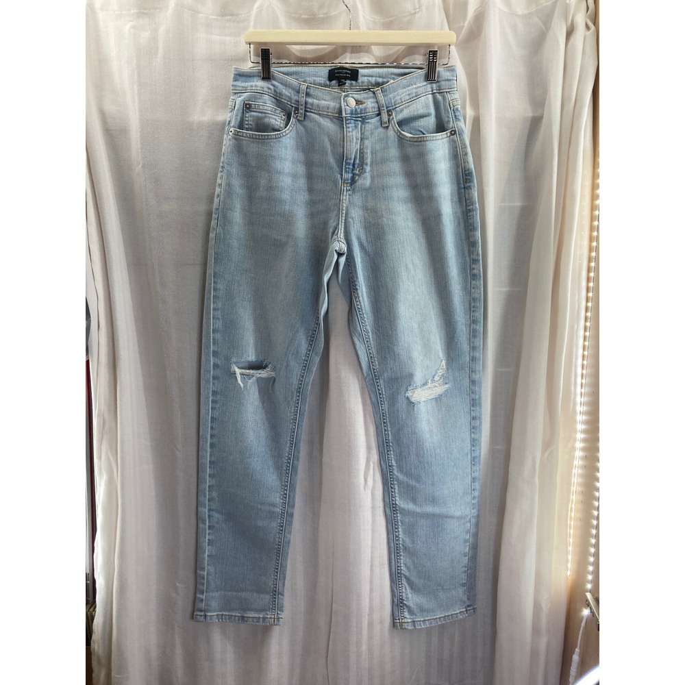 Banana Republic Girlfriend Light Wash Distressed Denim Jeans 27 -Measures 29x29